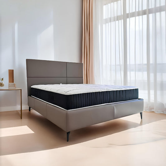 BED VERONA - Bed Leather with Mattress