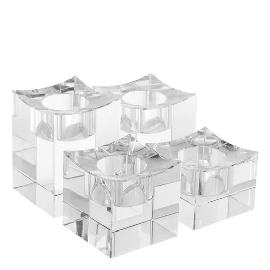 TEALIGHT HOLDER GIANCARLO LOW SET OF 4