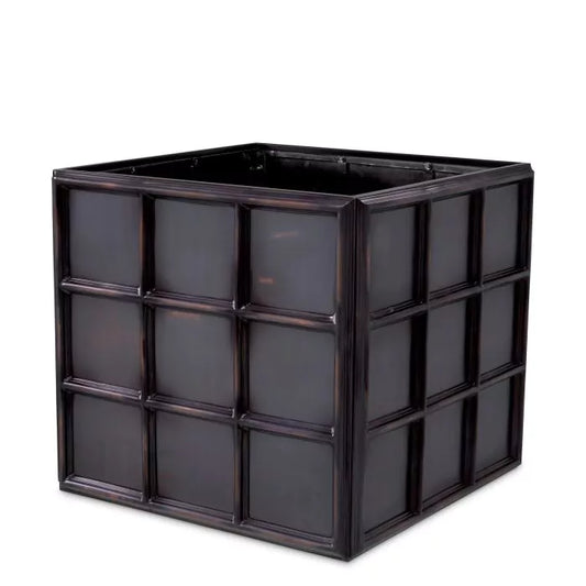 PLANTER GRID ANTIQUE BRONZE FINISH