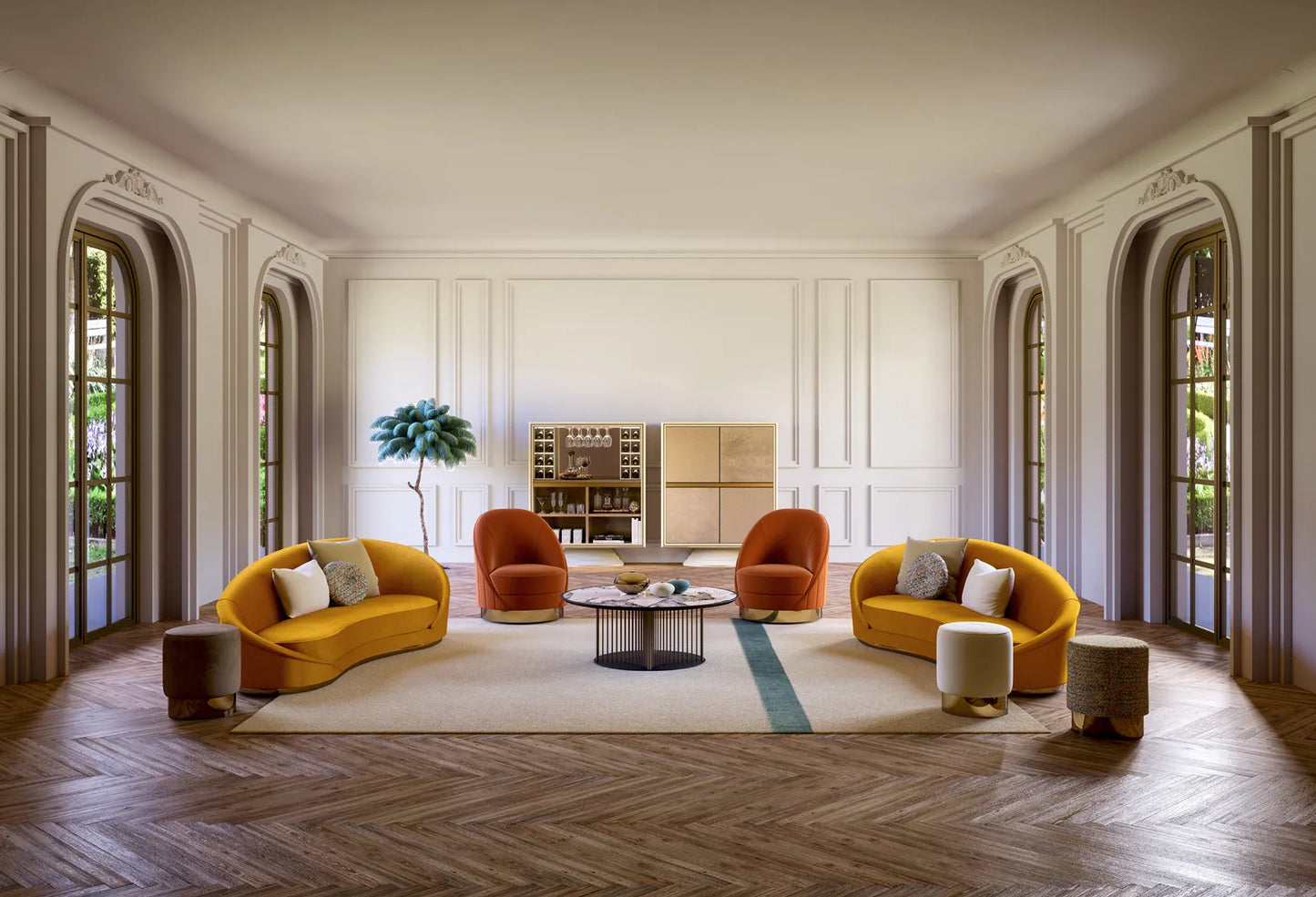 CAPSULE SWIVEL ARMCHAIR