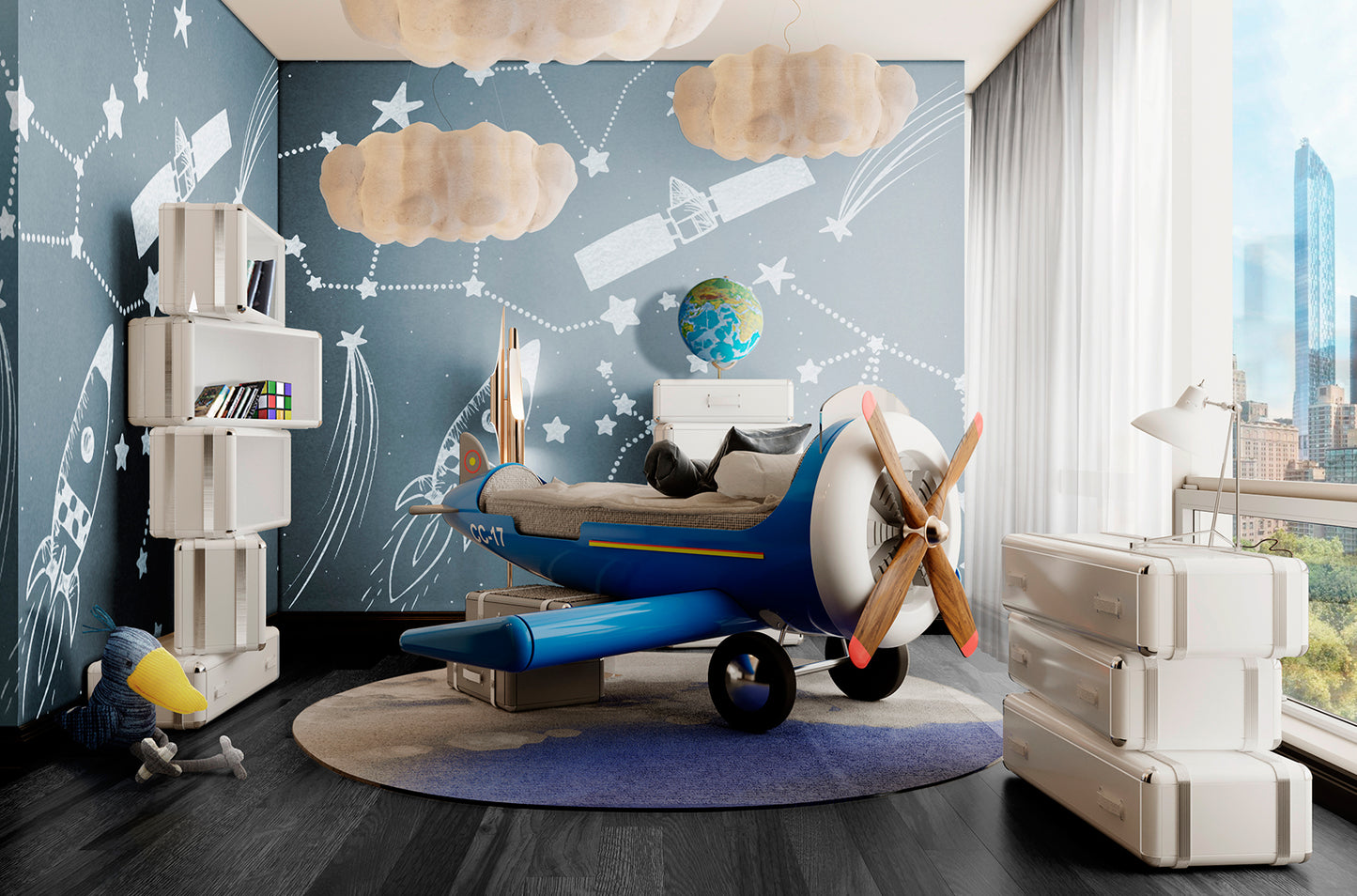 BED SKY ONE PLANE