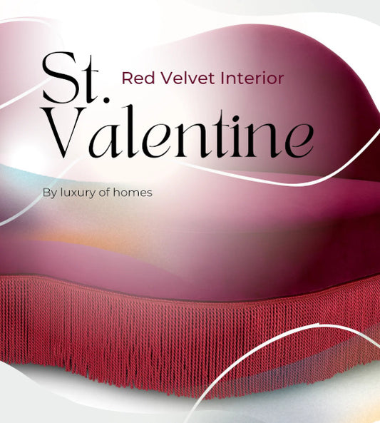 Creating a luxurious setting for Valentine's Day with red velvet decorations