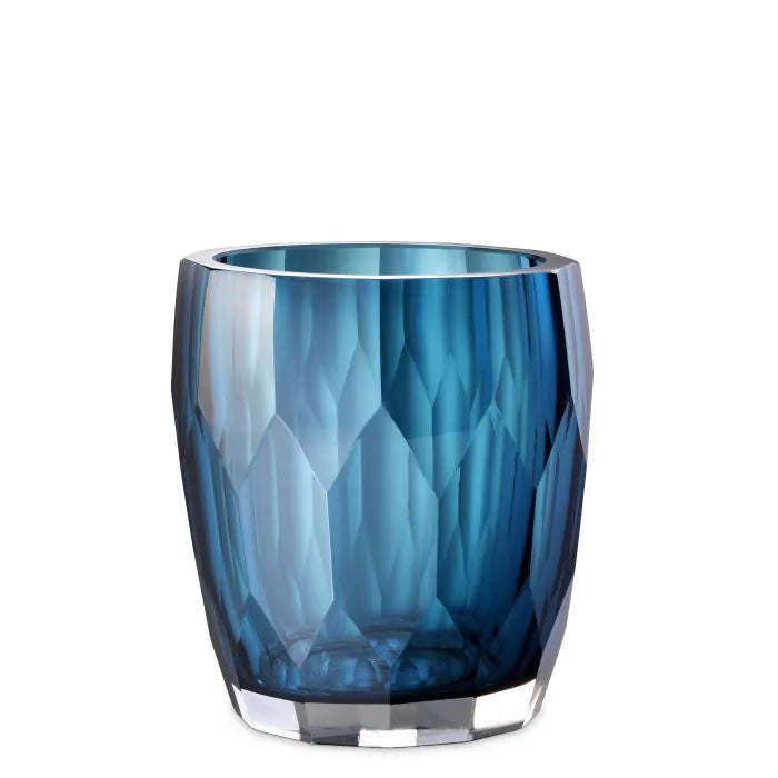 luxury hand-cut glass marquis vase in seasonal colors
