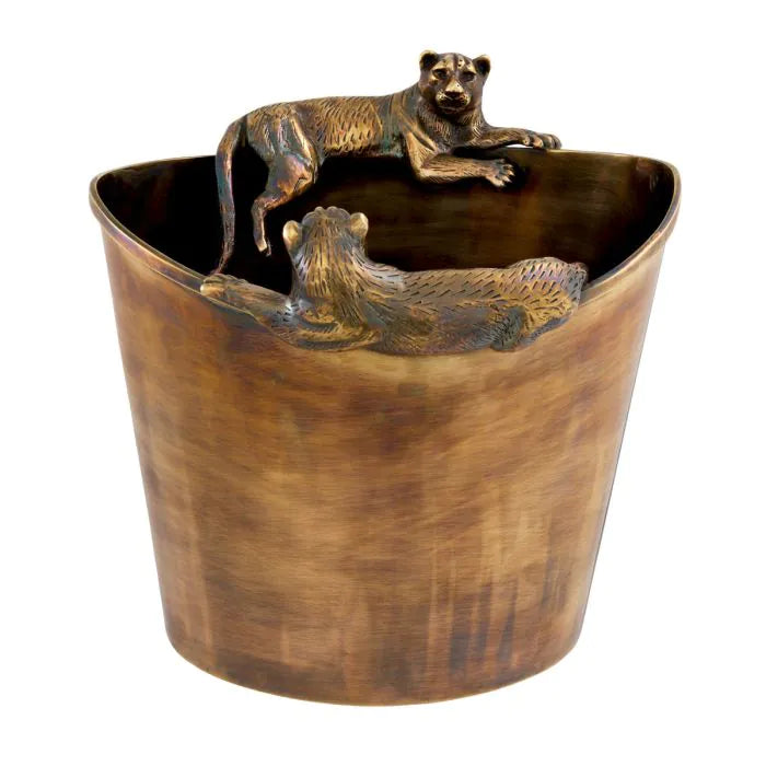 Jordan Wine Cooler in vintage brass by Eichholtz