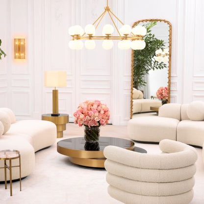 Mirror Guinevere S antique gold finish
Mahogany wood | Mirror glass | Iron