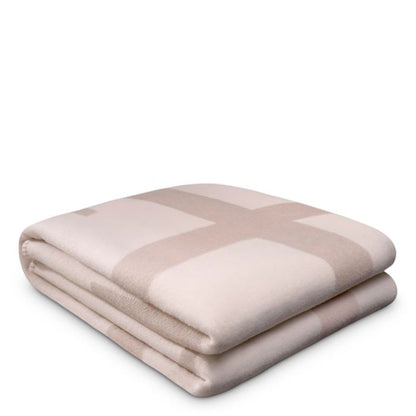 High quality fabric plaid in off-white and greige 