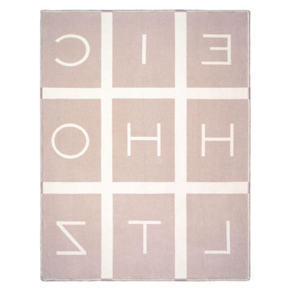 High quality fabric plaid in off-white and greige 