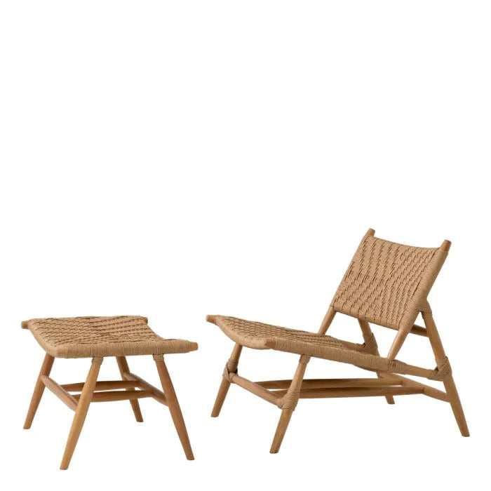 OUTDOOR CHAIR AND FOOT STOOL LAROC