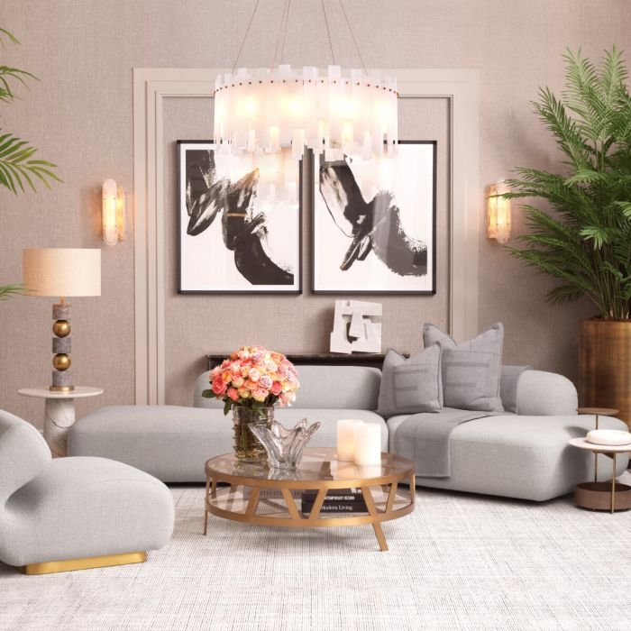 Luxury grey plaid in fabric and cashmere 