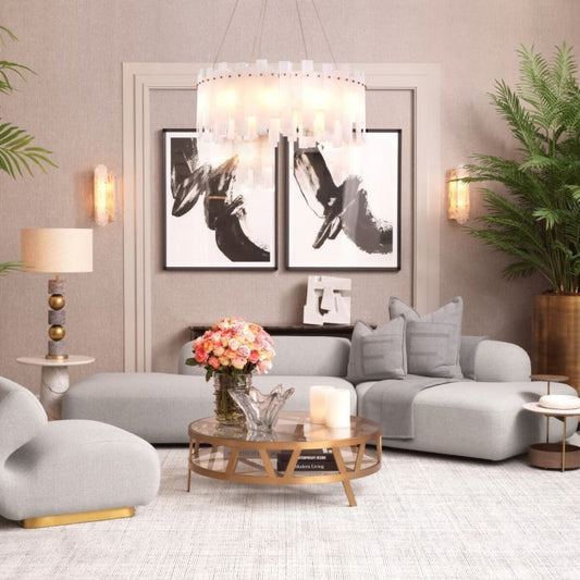 Luxury grey plaid in fabric and cashmere 