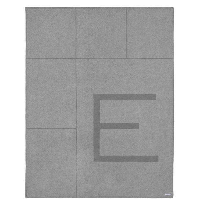 Luxury grey plaid in fabric and cashmere 