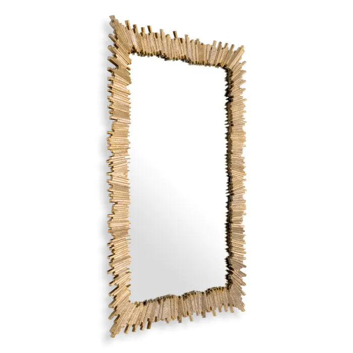 Luxury gold-finish Bryant wall mirror by Eichholtz