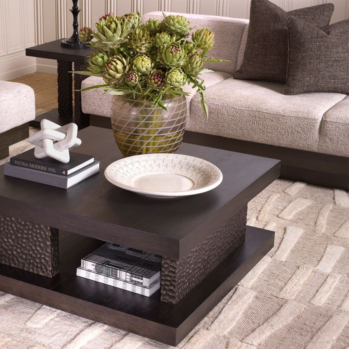 Cushion brown in fabric 