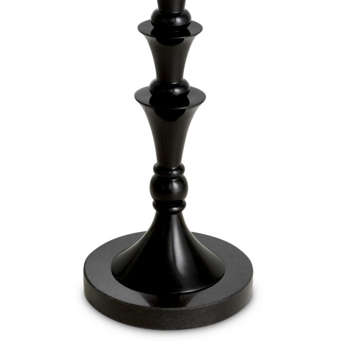 Floor Lamp Arabella in bordeaux red finish with silk-look shade