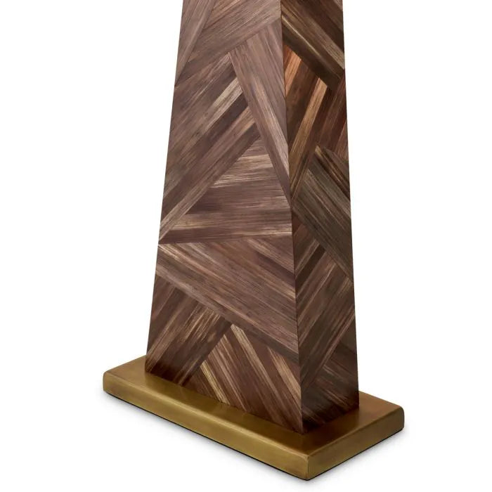 Beige and brown wood table lamp by Eichholtz 