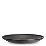 Eichholtz Bowl Memphite hand-cast with rich bronze finish, featuring an oversized wide shallow design with raised rim