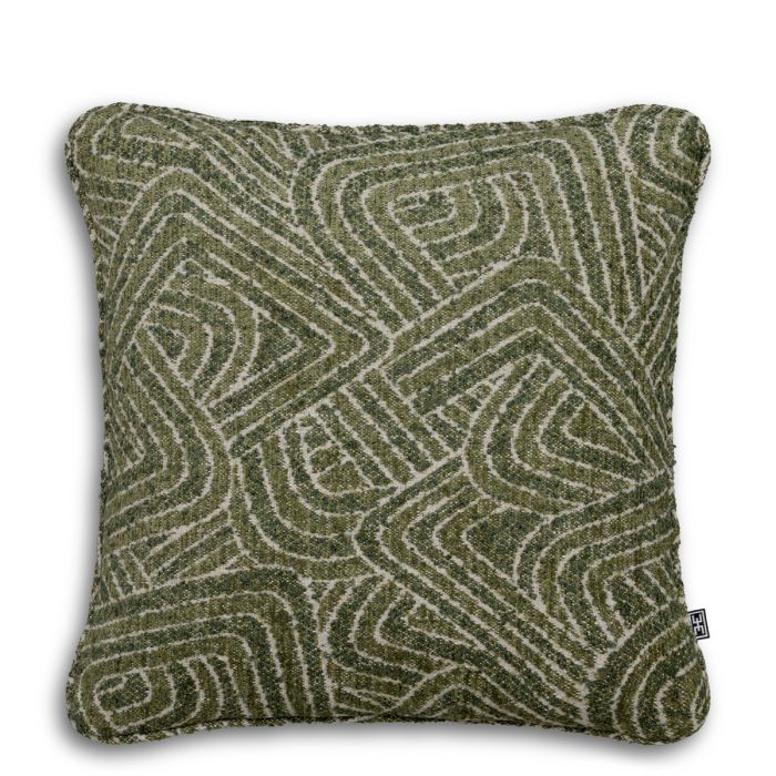 Fabric camari s cushion in green by Eichholtz 