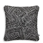 Fabric camari s cushion in black by Eichholtz 