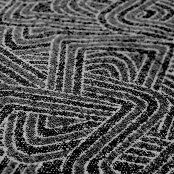 Fabric camari s cushion in black by Eichholtz 