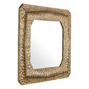 Eichholtz Mirror Thatcher with hand-cast textured vintage brass frame