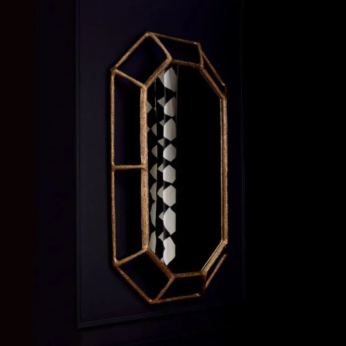 Eichholtz Mirror Rinaldi with octagonal vintage brass frame