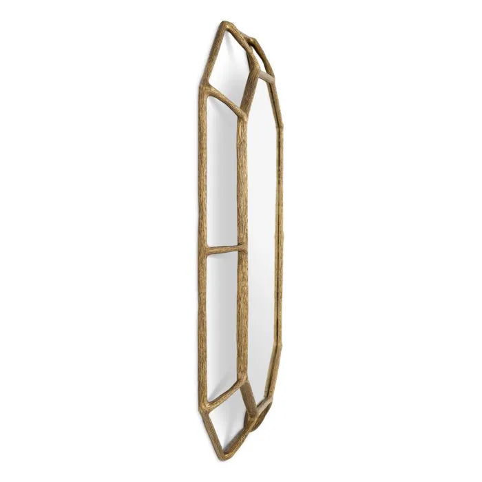 Eichholtz Mirror Rinaldi with octagonal vintage brass frame