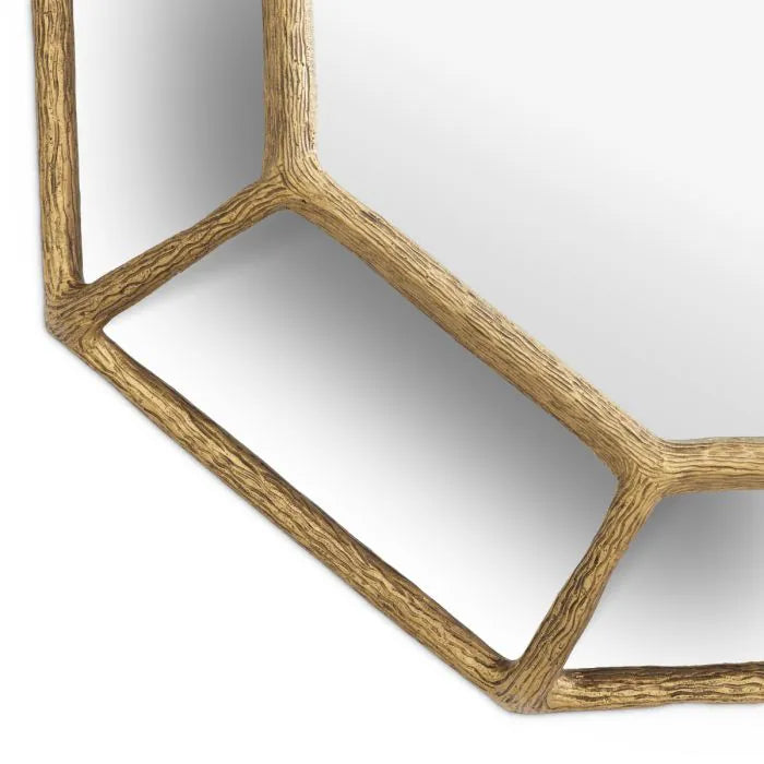 Eichholtz Mirror Rinaldi with octagonal vintage brass frame