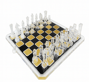 Swarovski Chessboard by Banfi in luxury transparent plexiglass
