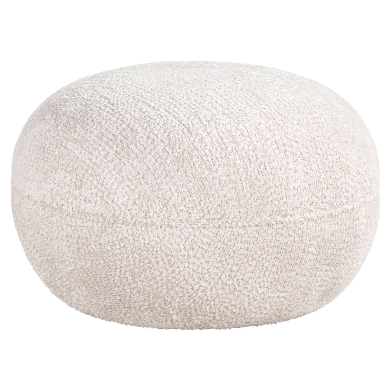 Richmond's interiors white fabric pouf  