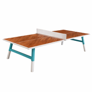 Luxury handmade tennis table in brown wood by Koralturk