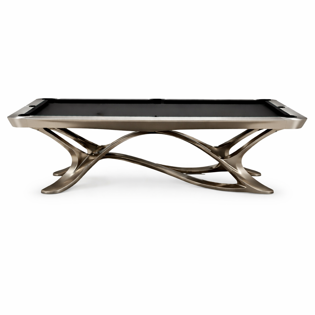 Luxury pool table in stainless steel aristo by Koralturk 