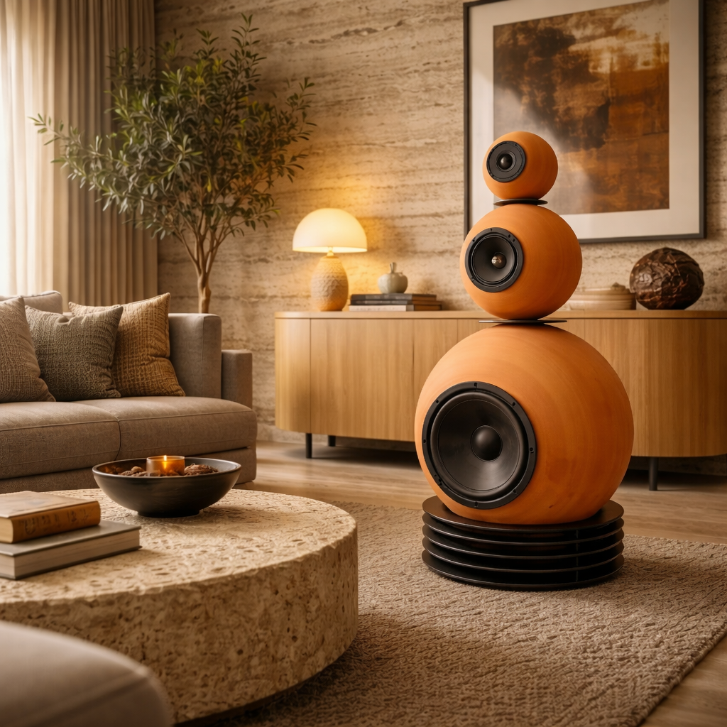 Handmade luxury italian speaker in clay