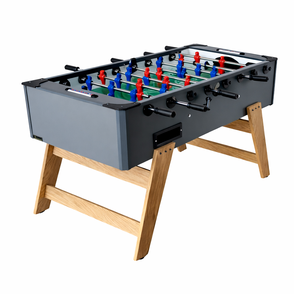 Luxury handmade fossball table in black wood by Koralturk 