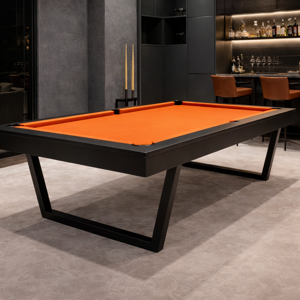 Luxury indoor pool table in wood by Koralturk 