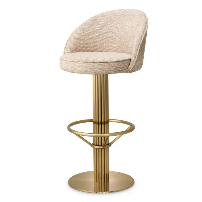 Eichholtz Dorland luxury bar stool with curved velvet seat