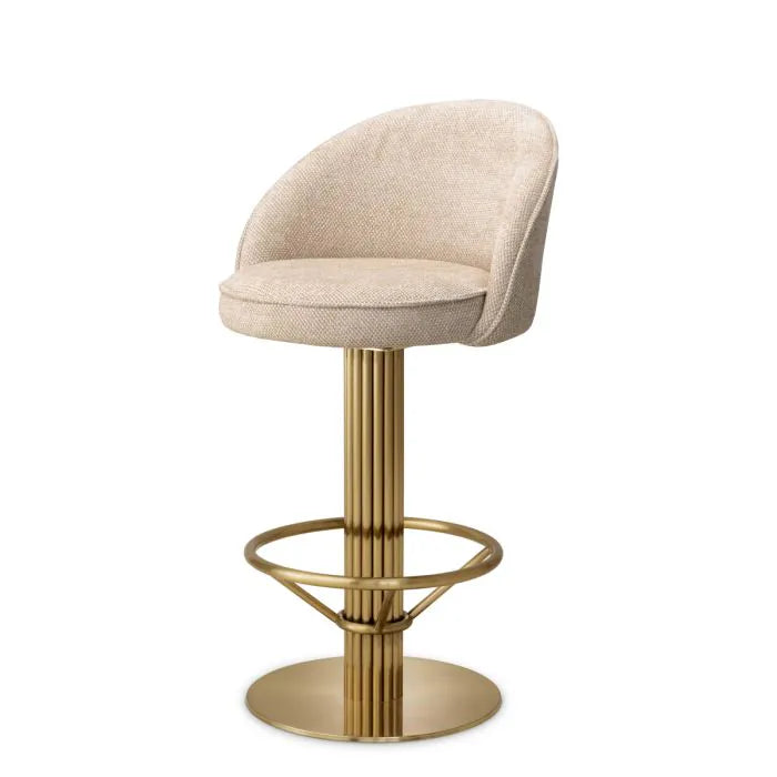 Eichholtz Counter Stool Dorland in Axton sand and brushed brass