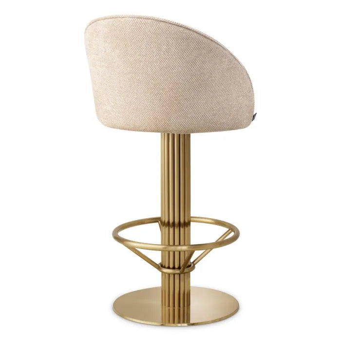 Eichholtz Counter Stool Dorland in Axton sand and brushed brass
