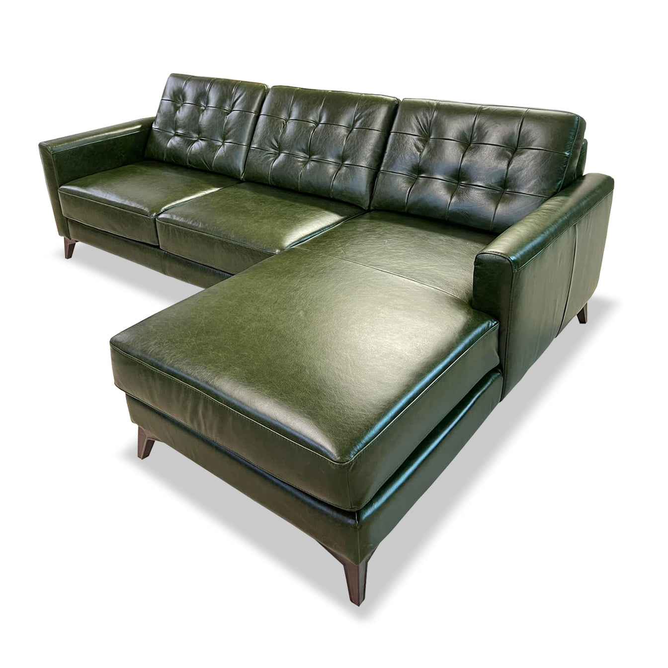 SOFA CAMBRIDGE - Sofa Tufted Chaise Longue Leather