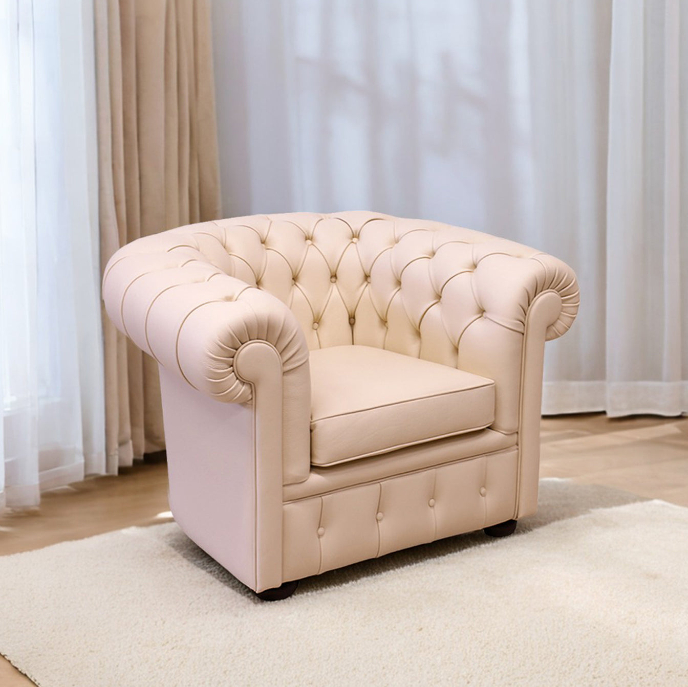 ARMCHAIR CHESTER - Armchair Tufted Leather