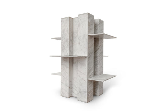 ORTHOGONALS FREESTANDING MARBLE BOOKCASE