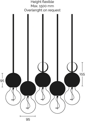 QUU CHANDELIER L BLACK