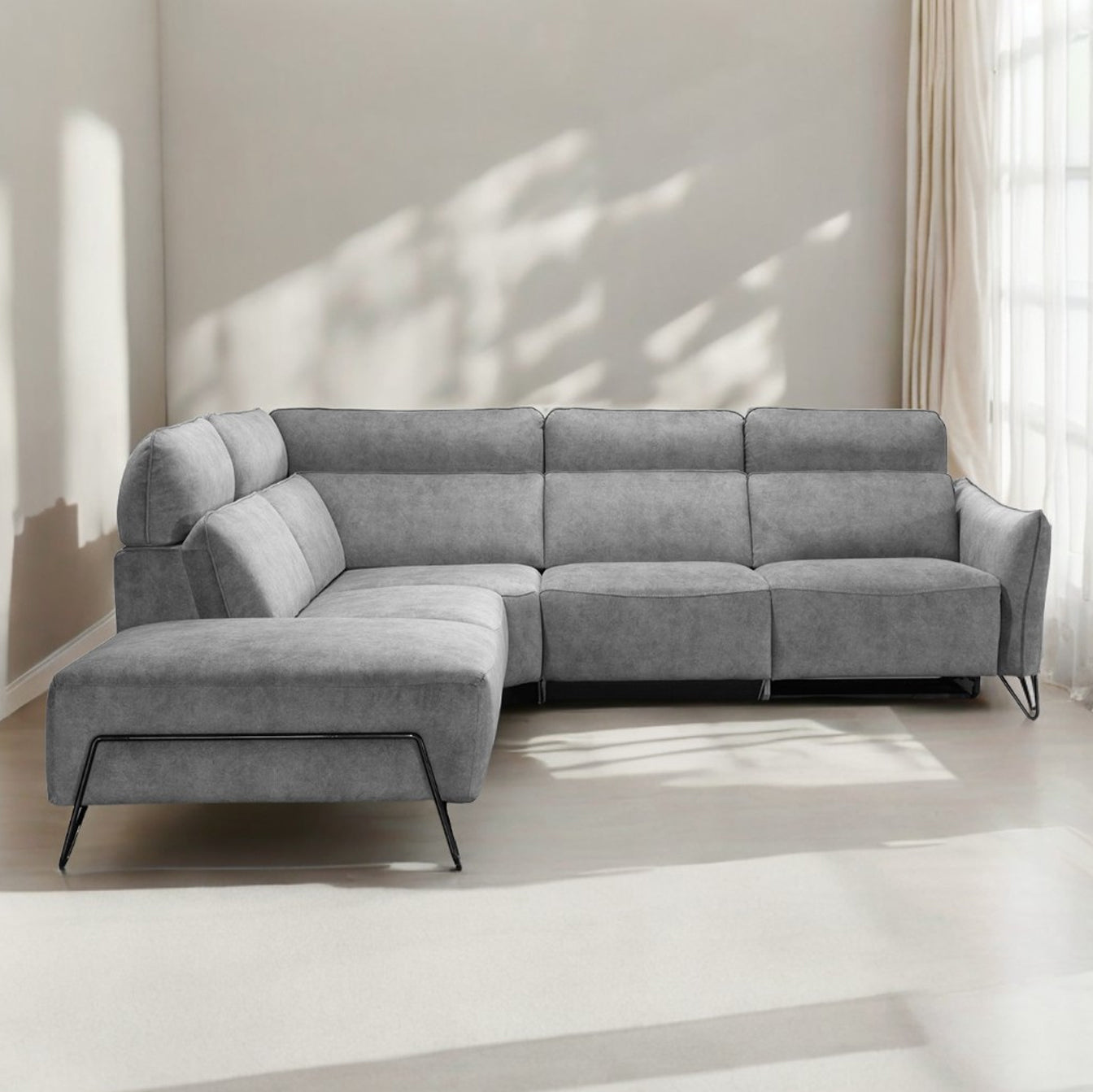 SOFA HOLLY - Sofa Angular Relax electric Fabric