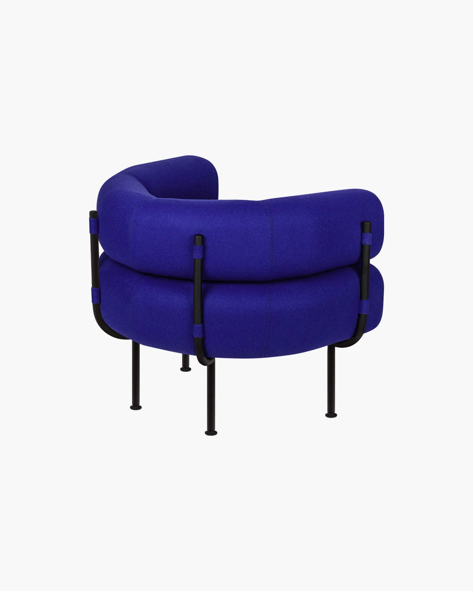 Armchair blue in fabric 
