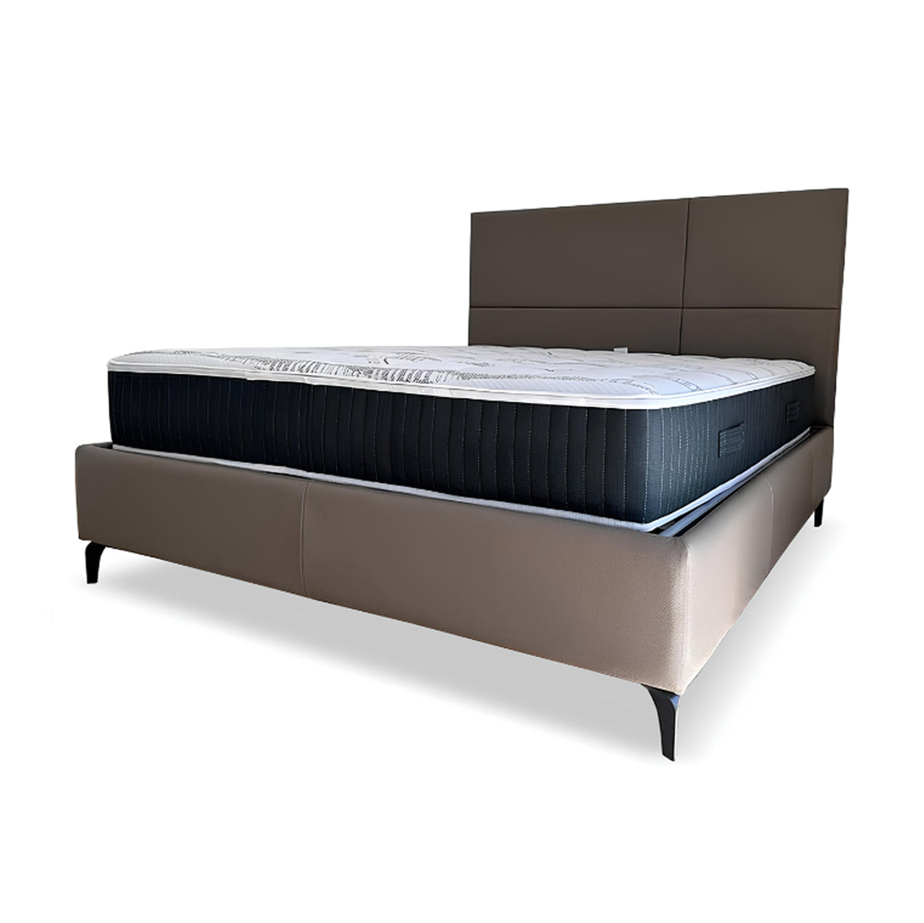 BED VERONA - Bed Leather with Mattress