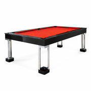 Luxury black and red pool table in wood by Koralturk 
