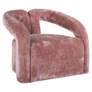 armchair pink in velvet 