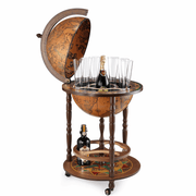Zoffoli Giunone Bar Globe luxury Italian handcrafted drinks cabinet with antique world map design and bottle storage for elegant home interiors