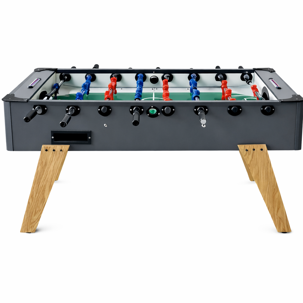 Luxury handmade fossball table in black wood by Koralturk 