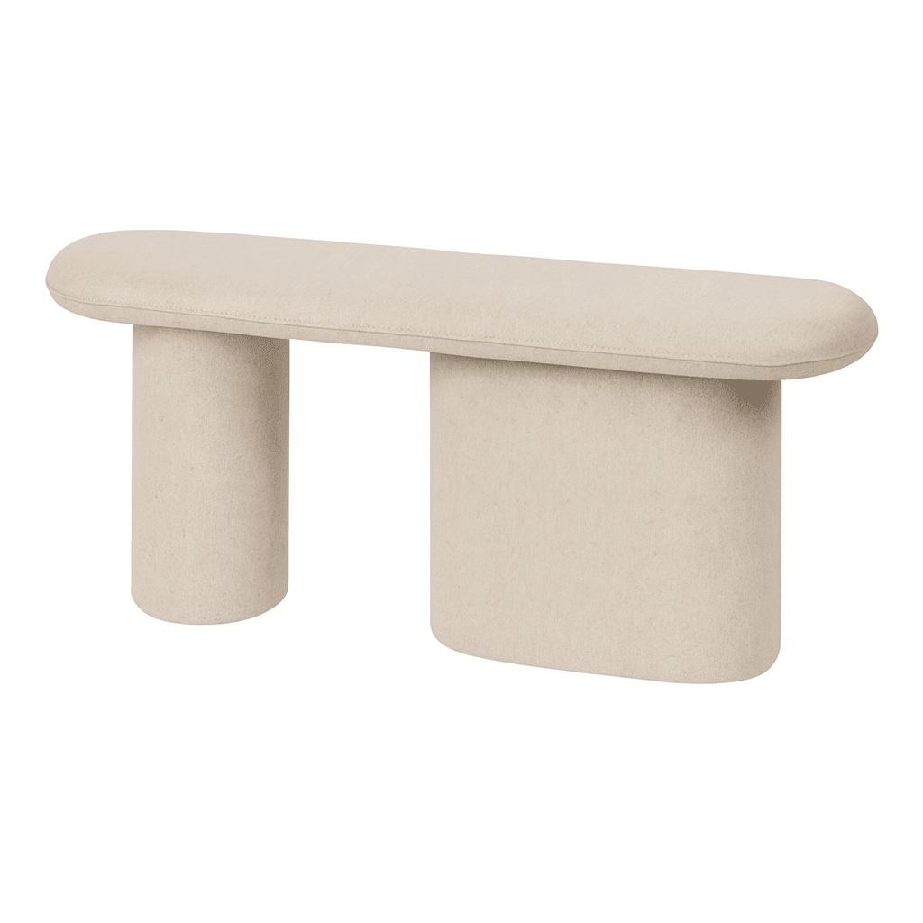 Noo.ma bench in fabric beige 
