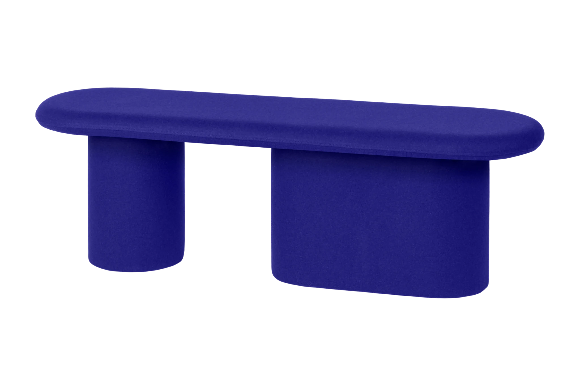 Noo.ma bench in fabric blue 